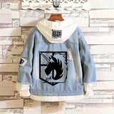 Comic Denim Jacket Men And Women Casual Loose Denim Jacket Anime
