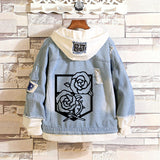 Comic Denim Jacket Men And Women Casual Loose Denim Jacket Anime
