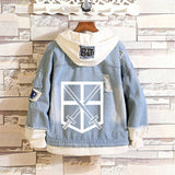 Comic Denim Jacket Men And Women Casual Loose Denim Jacket Anime