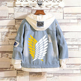 Comic Denim Jacket Men And Women Casual Loose Denim Jacket Anime