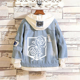 Comic Denim Jacket Men And Women Casual Loose Denim Jacket Anime