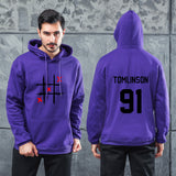 Men's Graphic Hoodie Men's Rock Sweater Louis Tomlinson 91 One-Way Combination One Direction 1D