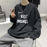 Men Sweatshirts Letter Long Sleeve T-shirt Men's Casual Sweater Loose