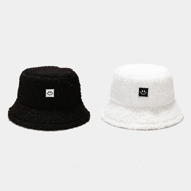 Smiley Face Cap Autumn and Winter Hat Winter Bucket Hat