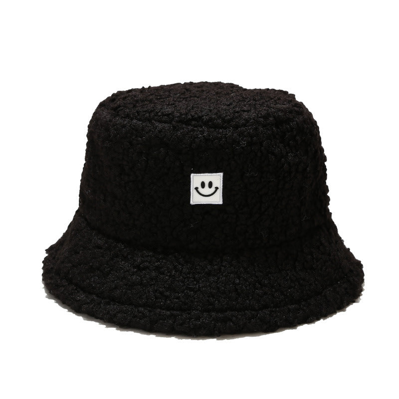 Smiley Face Cap Autumn and Winter Hat Winter Bucket Hat