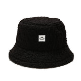 Smiley Face Cap Autumn and Winter Hat Winter Bucket Hat