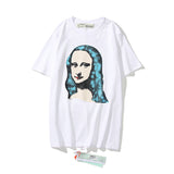 Men's and Women's Cotton Mona Lisa Printed Short-Sleeved T-shirt Fashion t shirt