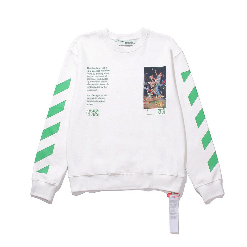 round Neck Top off Autumn and Winter Printed Beauty Crew Neck Cotton Sweater sweatshirt