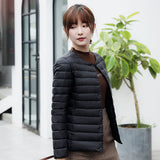 Women Winter Coats Puffer Jacket down Coat Lightweight Women's Thermal Liner Short Casual Autumn and Winter Collarless Thin Coat