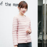 Women Winter Coats Puffer Jacket down Coat Lightweight Women's Thermal Liner Short Casual Autumn and Winter Collarless Thin Coat