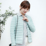 Women Winter Coats Puffer Jacket down Coat Lightweight Women's Thermal Liner Short Casual Autumn and Winter Collarless Thin Coat