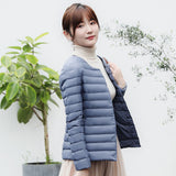 Women Winter Coats Puffer Jacket down Coat Lightweight Women's Thermal Liner Short Casual Autumn and Winter Collarless Thin Coat
