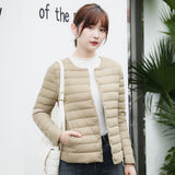 Women Winter Coats Puffer Jacket down Coat Lightweight Women's Thermal Liner Short Casual Autumn and Winter Collarless Thin Coat