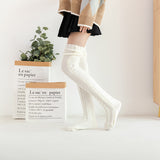 Winter Thick Knit Thigh High Socks Long Stockings Boot Knitted Socks Overknee Long Boot Lengthened Bunching Socks