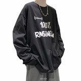 Men Sweatshirts Letter Long Sleeve T-shirt Men's Casual Sweater Loose