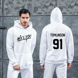 Men Graphic Hoodie Louis Tomlinson 91 One-Way Combination One Direction 1D Hooded Sweater