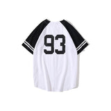 Shark Print T Shirt Baseball Uniform Shirt/T-Shirt Cardigan Short Sleeve