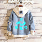Comic Denim Jacket Casual Loose Denim Jacket