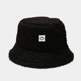 Smiley Face Cap Autumn and Winter Hat Winter Bucket Hat