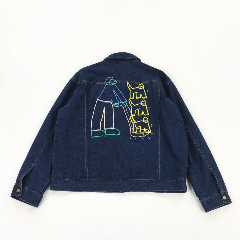 Baggy Jacket Machine Embroidery Denim Coat Jacket