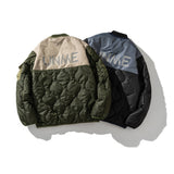 College Jacket Workwear Cotton Coat Men's Retro Loose Stitching Cotton-Padded Jacket Neutral