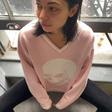 Preppy Aesthetic Sweater Heart V-neck Loose Fashion Knitwear