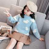 Girl Pullover Sweaters Warm Fashion Pullover Knitting Bottoming Shirt