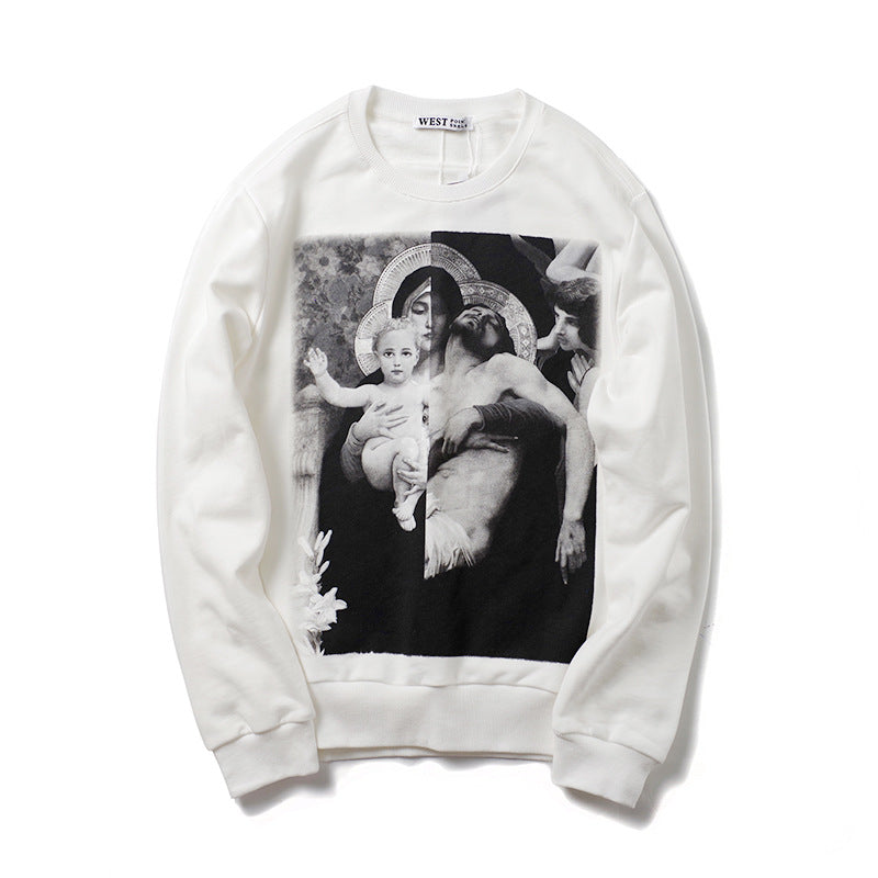GVC Hoodie Virgin Pattern Sweater Couple Wear Pure Cotton Fashion Loose