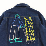 Baggy Jacket Machine Embroidery Denim Coat Jacket