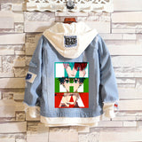 Comic Denim Jacket Anime Clothes Denim Jacket