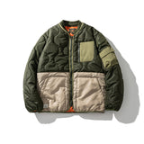 College Jacket Workwear Cotton Coat Men's Retro Loose Stitching Cotton-Padded Jacket Neutral