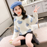 Girl Pullover Sweaters Warm Fashion Pullover Knitting Bottoming Shirt