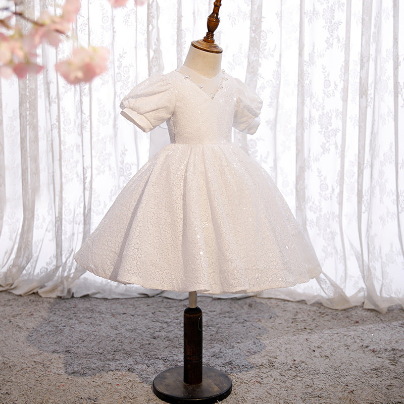 Baby Girl Christening Dress Baptism Dresses Girl Baptism Dress White Sequined Baby Suit Dress
