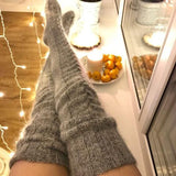 Winter Thick Knit Thigh High Socks Long Stockings Boot Knitted Socks Overknee Long Boot Lengthened Bunching Socks