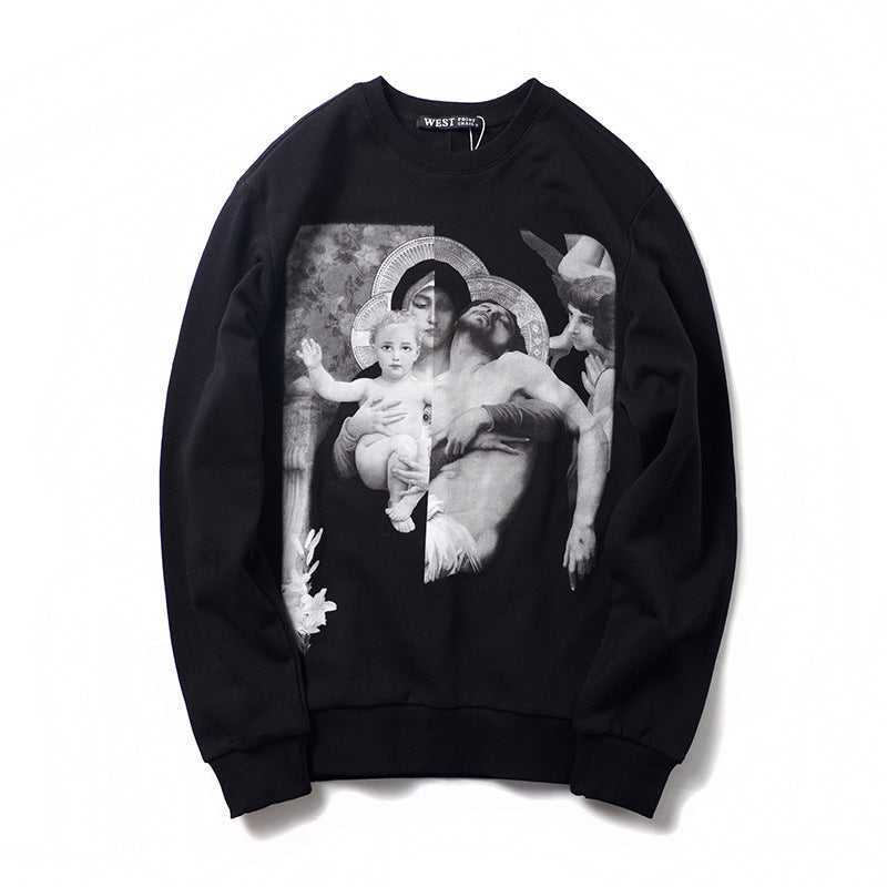 GVC Hoodie Virgin Pattern Sweater Couple Wear Pure Cotton Fashion Loose