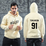 Men Graphic Hoodie Louis Tomlinson 91 One-Way Combination One Direction 1D Hooded Sweater