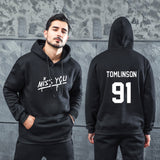 Men Graphic Hoodie Louis Tomlinson 91 One-Way Combination One Direction 1D Hooded Sweater