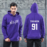 Men Graphic Hoodie Louis Tomlinson 91 One-Way Combination One Direction 1D Hooded Sweater