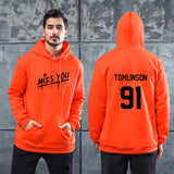 Men Graphic Hoodie Louis Tomlinson 91 One-Way Combination One Direction 1D Hooded Sweater