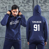 Men Graphic Hoodie Louis Tomlinson 91 One-Way Combination One Direction 1D Hooded Sweater