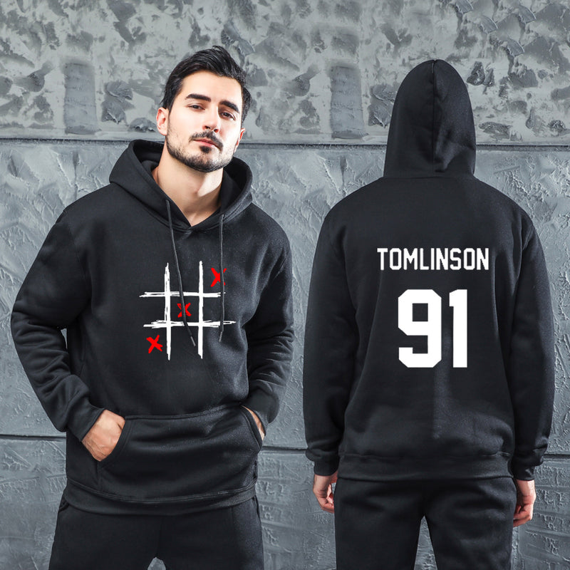 Men 'S Graphic Hoodie Men 'S Rock Sweater Louis Tomlinson 91 One-Way Combination One Direction 1D