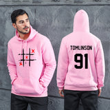 Men 'S Graphic Hoodie Men 'S Rock Sweater Louis Tomlinson 91 One-Way Combination One Direction 1D