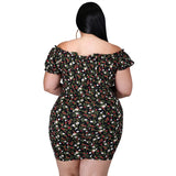 Nina Parker plus Size Dresses Elegant Sexy off-Shoulder and Black plus Size Dress