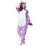 Hoodies Blankets Cartoon One-Piece Pajama Flannel Unicorn