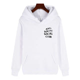 Anti Social Club Hoodie Autumn and Winter Letters Men and Women Loose