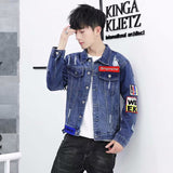 Men Denim Jacket Men's Spring and Autumn Fashion Casual
