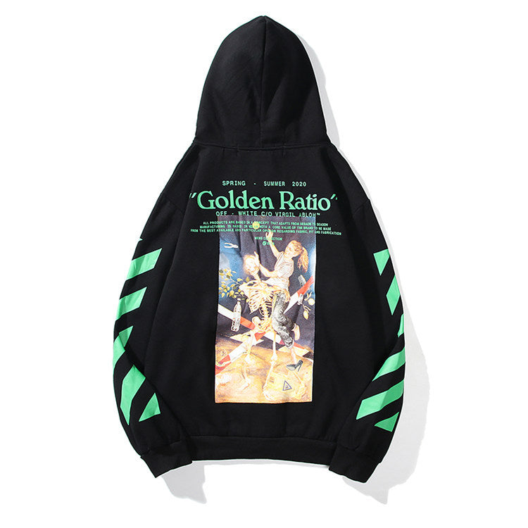 Caravaggio Hoodie Skull Oil Painting Couple Coat