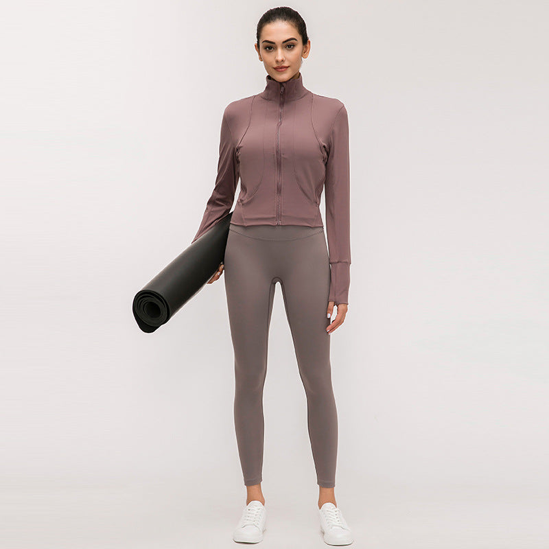 BBL Jacket Fall/Winter Stand-up Collar Slim Fit Workout Top Zipper Casual Sports Jacket