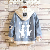 Comic Denim Jacket Anime Hole Spring and Autumn Denim Jacket