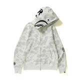 Shark Print Hoodie Men And Women Plus Size Loose Hoodie Coat
